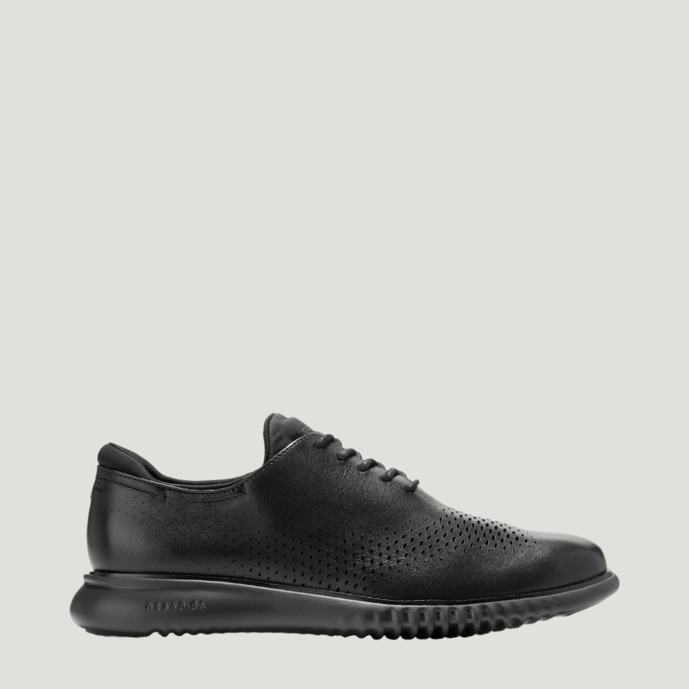 Men's Cole Haan 2.Zerogrand Laser Wingtip Ox in Black Leather. C23832